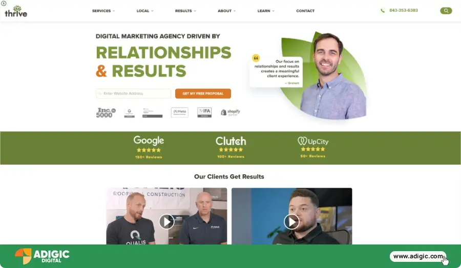11 best oklahoma SEO Companies - Thrive - Adigic Digital