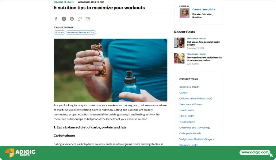 SEO for Personal Trainer - Need to provide valuable information - Adigic Digital